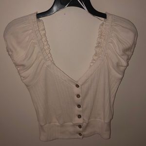 Free People scoop next button down shirt.